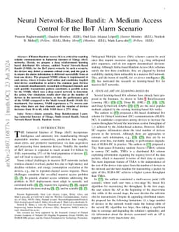 Neural Network-Based Bandit: A Medium Access Control for the IIoT Alarm
  Scenario