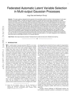 Federated Automatic Latent Variable Selection in Multi-output Gaussian
  Processes