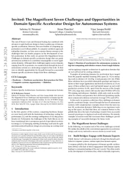 The Magnificent Seven Challenges and Opportunities in Domain-Specific
  Accelerator Design for Autonomous Systems