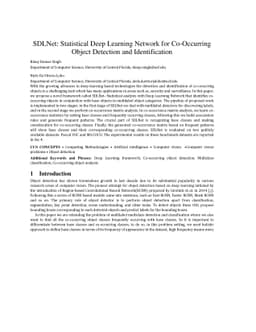 SDLNet: Statistical Deep Learning Network for Co-Occurring Object
  Detection and Identification