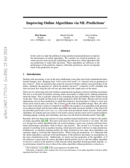 Improving Online Algorithms via ML Predictions