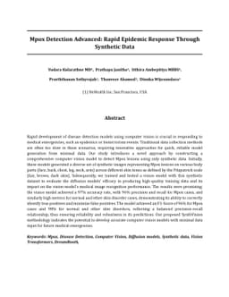 Mpox Detection Advanced: Rapid Epidemic Response Through Synthetic Data