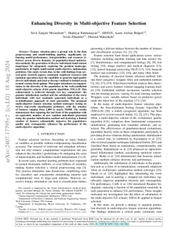 Enhancing Diversity in Multi-objective Feature Selection