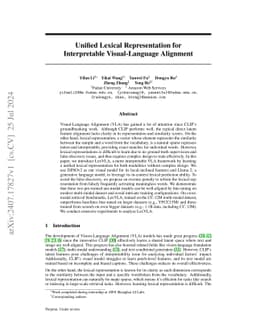 Unified Lexical Representation for Interpretable Visual-Language
  Alignment