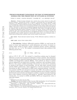 Physics-informed nonlinear vector autoregressive models for the
  prediction of dynamical systems