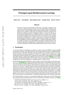 Principal-Agent Reinforcement Learning