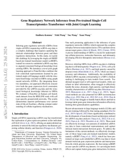 Gene Regulatory Network Inference from Pre-trained Single-Cell
  Transcriptomics Transformer with Joint Graph Learning