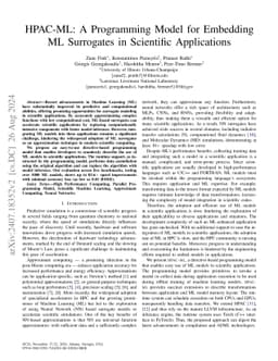 HPAC-ML: A Programming Model for Embedding ML Surrogates in Scientific
  Applications