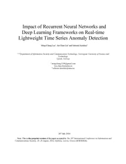 Impact of Recurrent Neural Networks and Deep Learning Frameworks on
  Real-time Lightweight Time Series Anomaly Detection