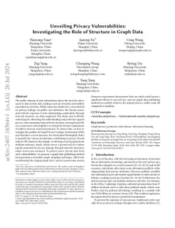 Unveiling Privacy Vulnerabilities: Investigating the Role of Structure
  in Graph Data