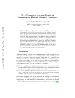 Deep Companion Learning: Enhancing Generalization Through Historical
  Consistency
