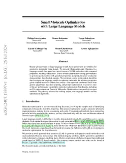 Small Molecule Optimization with Large Language Models
