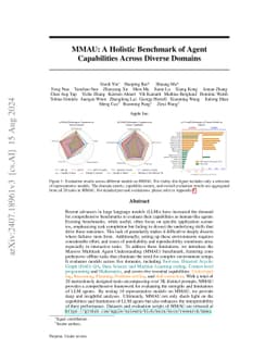 MMAU: A Holistic Benchmark of Agent Capabilities Across Diverse Domains