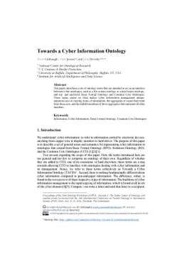 Towards a Cyber Information Ontology