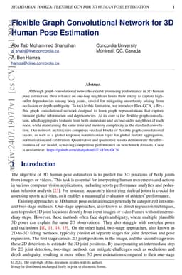 Flexible graph convolutional network for 3D human pose estimation