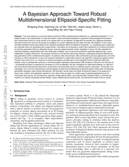 A Bayesian Approach Toward Robust Multidimensional Ellipsoid-Specific
  Fitting