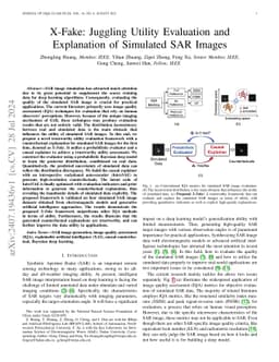 X-Fake: Juggling Utility Evaluation and Explanation of Simulated SAR
  Images
