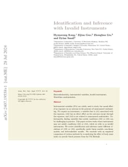 Identification and Inference with Invalid Instruments