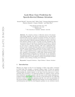Look Hear: Gaze Prediction for Speech-directed Human Attention