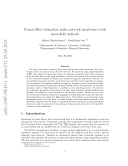 Causal effect estimation under network interference with mean-field
  methods