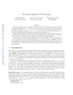 Revisiting Agnostic PAC Learning