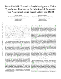 Twins-PainViT: Towards a Modality-Agnostic Vision Transformer Framework
  for Multimodal Automatic Pain Assessment using Facial Videos and fNIRS