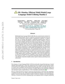 ML-Mamba: Efficient Multi-Modal Large Language Model Utilizing Mamba-2