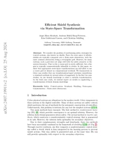 Efficient Shield Synthesis via State-Space Transformation