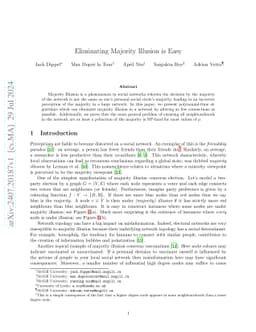 Eliminating Majority Illusion is Easy