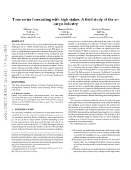 Time series forecasting with high stakes: A field study of the air cargo
  industry