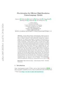 FlexAttention for Efficient High-Resolution Vision-Language Models