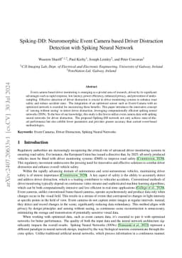 Spiking-DD: Neuromorphic Event Camera based Driver Distraction Detection
  with Spiking Neural Network