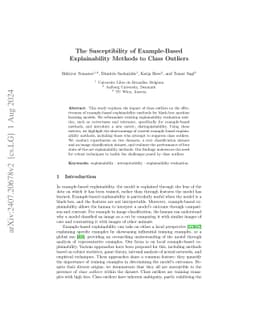 The Susceptibility of Example-Based Explainability Methods to Class
  Outliers