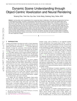 Dynamic Scene Understanding through Object-Centric Voxelization and Neural Rendering