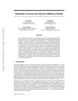 Informed Correctors for Discrete Diffusion Models