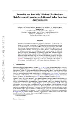 Bellman Unbiasedness: Toward Provably Efficient Distributional Reinforcement Learning with General Value Function Approximation