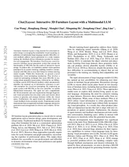 Chat2Layout: Interactive 3D Furniture Layout with a Multimodal LLM