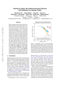 Dancing in Chains: Reconciling Instruction Following and Faithfulness in
  Language Models