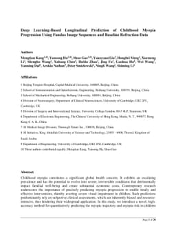 Deep Learning-Based Longitudinal Prediction of Childhood Myopia Progression Using Fundus Image Sequences and Baseline Refraction Data