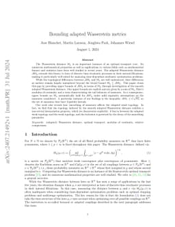 Bounding adapted Wasserstein metrics