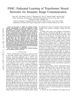 FSSC: Federated Learning of Transformer Neural Networks for Semantic
  Image Communication