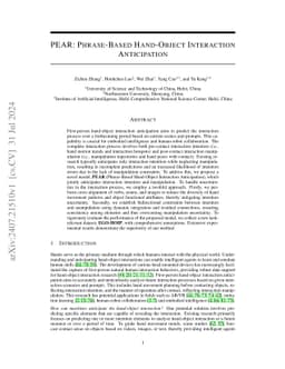PEAR: Phrase-Based Hand-Object Interaction Anticipation