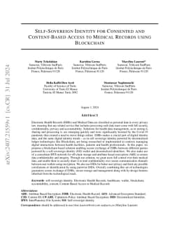Self-Sovereign Identity for Consented and Content-Based Access to
  Medical Records using Blockchain