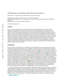Characterizing User Archetypes and Discussions on Scored.co