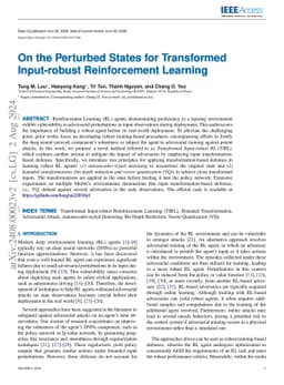On the Perturbed States for Transformed Input-robust Reinforcement
  Learning
