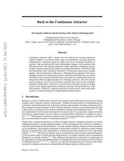 Back to the Continuous Attractor