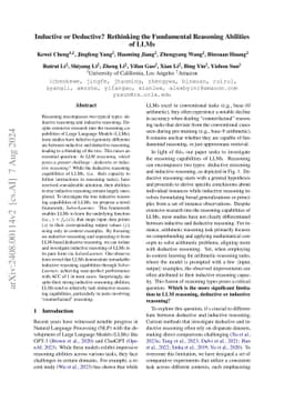 Inductive or Deductive? Rethinking the Fundamental Reasoning Abilities
  of LLMs