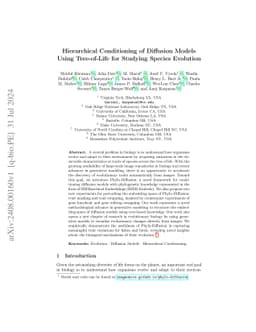 Hierarchical Conditioning of Diffusion Models Using Tree-of-Life for
  Studying Species Evolution
