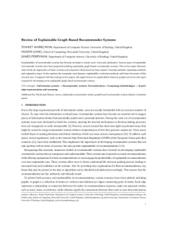 Review of Explainable Graph-Based Recommender Systems