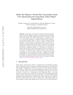 Strike the Balance: On-the-Fly Uncertainty based User Interactions for
  Long-Term Video Object Segmentation